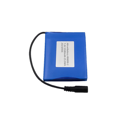 2S1P लिथियम पॉलिमर बैटरी 7.4 V 3500mAh LiPo बैटरी पैक