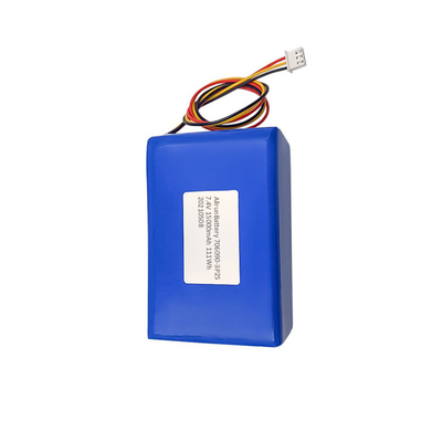 2S3P लाइट ली आयन पॉलिमर बैटरी पैक 7.4V 15000mAh LiPo बैटरी