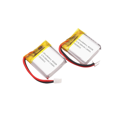 लाइट रेक्टेंगल आकार की बैटरी पोर्टेबल 3.7 V LiPo बैटरी 500mAh